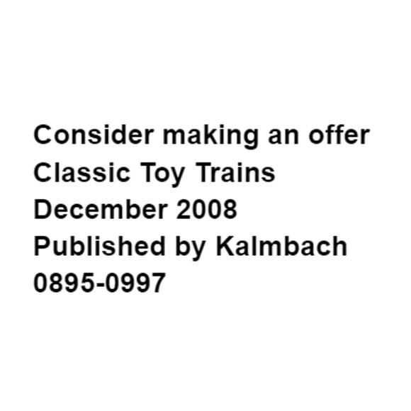 Classic Toy Trains December 2008 Train Set To Layout Working Drive In Theater - Picture 2 of 4